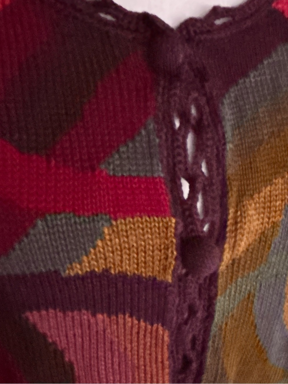 Vintage Pima Cotton PERUVIAN CONNECTION  Short Sleeve Cardigan Knit Sweater - Picture 14 of 15